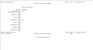 resource transaction report output