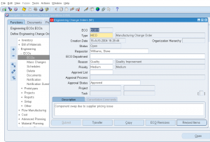 Engineering Change Order