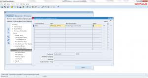 Create Customer Item Cross-References